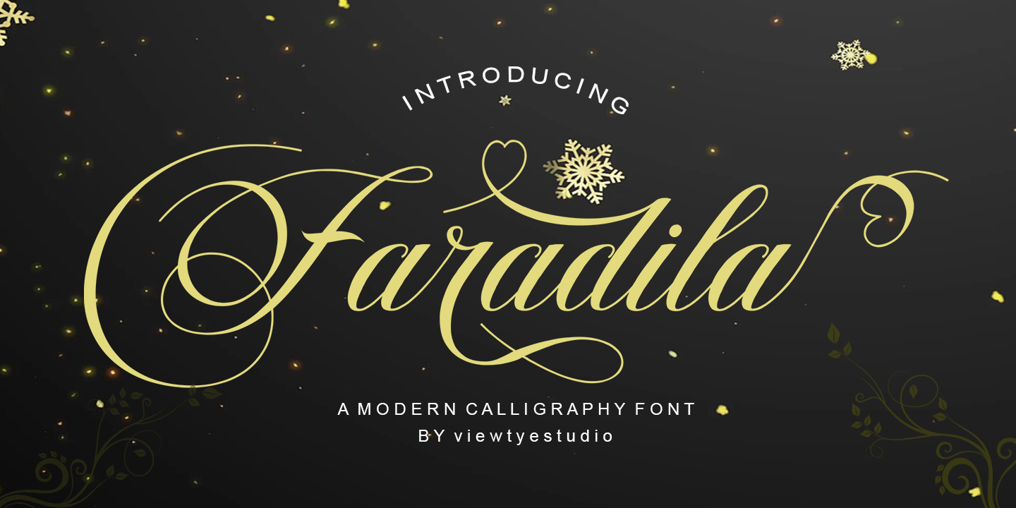 Beispiel einer Faradila-Schriftart